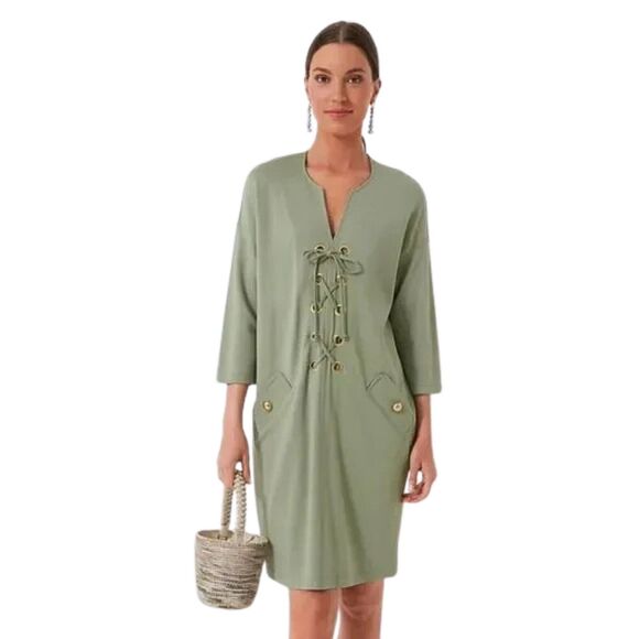 NWT Tuckernuck Ellington Dress Sage Green Size S Career Coastal Chic Boho Luxe - Picture 1 of 8